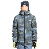 Quiksilver Mission Printed 4-16 Yaş Kayak/Snowboard Mont-EQBTJ03199 SHADOW CHECKS FLINT STONE 4/5