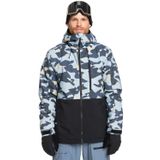 Quiksilver Mission Printed Block Jk erkek montu (1'li paket), Yapboz Camo Ice Flow, S
