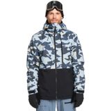 Quiksilver Mission Printed Block Jk erkek montu (1'li paket), Yapboz Camo Ice Flow, XS