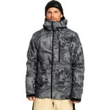 Quiksilver Mission Printed Erkek Gri Snowboard Ceketi - Antrasit