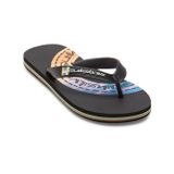 Quiksilver Molokai Art erkek sandaleti, Siyah Beyaz Siyah, 33 EU