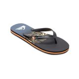 Quiksilver Molokai Wordblock erkek sandaleti, Siyah Turuncu, 41 EU