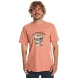Quiksilver One Last Surf - Erkek Tişörtü - Tişört - Erkek - Pembe.