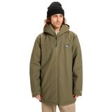 Quiksilver Overcast 3K parka - su geçirmez erkek montu - su geçirmez ceket - erkek - kahverengi. L