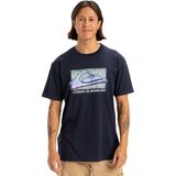 Quiksilver Retro Fade Erkek Mavi Tişört - Lacivert - XS