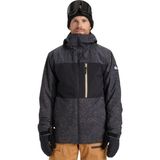Quiksilver Sycamore Printed Jk Erkek Siyah Snowboard Ceketi