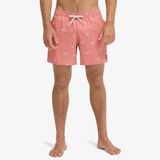 QuiksiStretch Printed Erkek Pembe Deniz Şortu