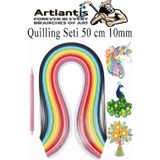 Quilling Seti 10 Mm Kalin 1 Paket Quling Kagit Katlama Kivirma Sanati Telkari Kuiling Karisik Renkli
