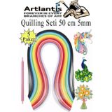 Quilling Seti 5 Mm Ince 5 Paket Quling Kagit Katlama Kivirma Sanati Telkari Kuiling Karisik Renkli