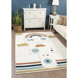 Quincey Bukleli Renkli Yumuşak Peluş Çocuk Odası Halı Bebek Odası Genç Odası Halısı - Sarı - 180 x 250 cm