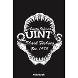 Quints Shark Fishing Jaws Notebook: Notebook, planner, journal, organiser, bullet journal, sketchbook_ 6x9 inches, 120 dotted pages