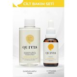 Quivis 2’li Cilt Bakım Seti- Glikolik Asit Tonik 200 ml ve C Vitamini Serum 30 ml