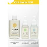 Quivis 3’lü Cilt Bakım Seti- Glikolik Asit Tonik 200ml - Hyaluronik Serum 30ml ve Niacinamide Serum 30ml