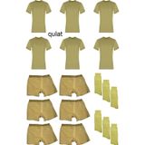 Qulat 6'lı Asker Fanila-boxer-çorap Set Bedelli Asker-acemi Asker 001 haki