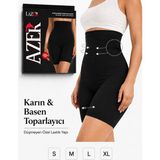 Qulat Paçalı Lazer Kesim Yüksek Bel Toparlayıcı Korse – Karın Basen Sıkılaştırıcı, Iz Yapmaz - Siyah - 2XL