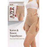 Qulat Paçalı Lazer Kesim Yüksek Bel Toparlayıcı Korse – Karın Basen Sıkılaştırıcı, Iz Yapmaz - Ten - 2XL