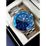 Qulothes Çelik Kordon Lüks Spor Takvimli Erkek Kol Saati - Mavi