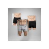 Qulothes Erkek 3'lü Pamuklu Likralı Esnek Kumaş Boxer