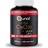 Qunol COQ10 100MG 120 Softgels, Ultra COQ10 100MG, 3x Better Absorption, Antioxidant For Heart Health Energy Production, Coenzyme Q10 Vitamins And. - Aromasız