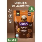 Quokka Organik Tarçınlı Zencefilli Kurabiye 55 gr Atıştırmalık Paketi - 6 Adet