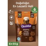 Quokka Organik Tarçınlı Zencefilli Kurabiye 55 gr Atıştırmalık Paketi - 6 Adet
