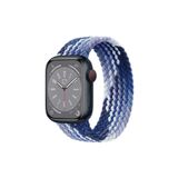 Quse Apple Watch 46mm/45mm/44mm & Series 1-3 42mm ile Uyumlu Örgü Solo Loop Kordon – Yaban Mersini-Medium