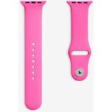 Quse Apple Watch Series SE/11/10/9/8/7/6/5/4/3 42mm-41mm-40mm-38mm Uyumlu M/l Spor Silikon Kordon Barbie Pembesi - M/L (Medium/Large) - Şeker Pembesi
