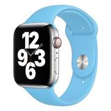 Quse Apple Watch Series SE/11/10/9/8/7/6/5/4/3 42mm-41mm-40mm-38mm Uyumlu M/l Spor Silikon Kordon Bebek Mavisi - M/L (Medium/Large) - Bebe Mavisi