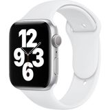 Quse Apple Watch Series SE/11/10/9/8/7/6/5/4/3 42mm-41mm-40mm-38mm Uyumlu M/l Spor Silikon Kordon Beyaz - M/L (Medium/Large)