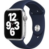 Quse Apple Watch Series SE/11/10/9/8/7/6/5/4/3 42mm-41mm-40mm-38mm Uyumlu M/l Spor Silikon Kordon Lacivert - M/L (Medium/Large)