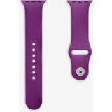 Quse Apple Watch Series SE/11/10/9/8/7/6/5/4/3 42mm-41mm-40mm-38mm Uyumlu M/l Spor Silikon Kordon Mor - M/L (Medium/Large)