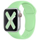 Quse Apple Watch Series SE/11/10/9/8/7/6/5/4/3 42mm-41mm-40mm-38mm Uyumlu S/m Spor Silikon Kordon Fıstık Yeşili - S/M (Small /Medium)