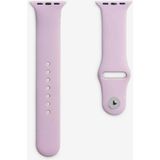 Quse Apple Watch Series SE/11/10/9/8/7/6/5/4/3 42mm-41mm-40mm-38mm Uyumlu S/m Spor Silikon Kordon Lavanta - S/M (Small /Medium)