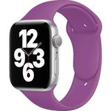 Quse Apple Watch Series SE/11/10/9/8/7/6/5/4/3 42mm-41mm-40mm-38mm Uyumlu S/m Spor Silikon Kordon Mor - S/M (Small /Medium)