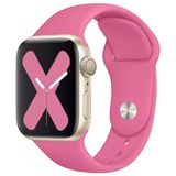 Quse Apple Watch Series SE/11/10/9/8/7/6/5/4/3 46mm-45mm-44mm Uyumlu M/L Spor Silikon Kordon Fuşya - M/L (Medium/Large)