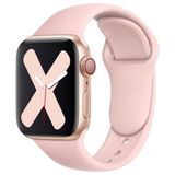 Quse Apple Watch Series SE/11/10/9/8/7/6/5/4/3 46mm-45mm-44mm Uyumlu M/L Spor Silikon Kordon Kum Pembesi - M/L (Medium/Large)