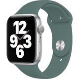 Quse Apple Watch Series SE/11/10/9/8/7/6/5/4/3 46mm-45mm-44mm Uyumlu S/M Spor Silikon Kordon Haki Yeşili - S/M (Small /Medium)