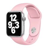 Quse Apple Watch Series SE/11/10/9/8/7/6/5/4/3 46mm-45mm-44mm Uyumlu S/M Spor Silikon Kordon Kum Pembesi - S/M (Small /Medium)