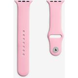 Quse Apple Watch Series SE/11/10/9/8/7/6/5/4/3 46mm-45mm-44mm Uyumlu S/M Spor Silikon Kordon Pembe - S/M (Small /Medium)