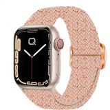 Quse Apple Watch Series SE/11/10/9/8/7/6/5/4/3 ile Uyumlu 42mm-41mm-40mm-38mm Ayarlanabilir Tokalı Örgü Kordon Cherry Powder - Barbie Powder - (Series 10/11 42Mm) - 41Mm - 40Mm - 38Mm
