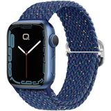 Quse Apple Watch Series SE/11/10/9/8/7/6/5/4/3 ile Uyumlu 49mm-46mm-45mm-44mm-42mm Ayarlanabilir Tokalı Örgü Kordon Blue Unity - Estoril Blue - 46Mm - 45Mm - 44Mm - (Series 1-3 42Mm)