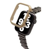 Quse Bumper Metal Koruyucu Kılıf, Apple Watch Series 10/SE/9/8/7/6/5 ile Uyumlu, 46mm/45mm/44mm/42mm/41mm/40mm (Gold, 45MM)