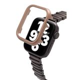 Quse Bumper Metal Koruyucu Kılıf, Apple Watch Series 10/SE/9/8/7/6/5 ile Uyumlu, 46mm/45mm/44mm/42mm/41mm/40mm (Rose Gold, 44MM)