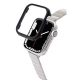 Quse Bumper Metal Koruyucu Kılıf, Apple Watch Series 10/SE/9/8/7/6/5 ile Uyumlu, 46mm/45mm/44mm/42mm/41mm/40mm (Siyah, Series 10 42MM)