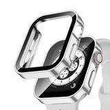 Quse Kasa Koruyucu Kılıf, Apple Watch Series SE/9/8/7/6/5/4 ile Uyumlu, Ekran Koruyucu, Suya Dayanıklı, 45MM/44MM/41MM/40MM (Gümüş, 40MM)