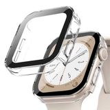 Quse Kasa Koruyucu Kılıf, Apple Watch Series SE/9/8/7/6/5/4 ile Uyumlu, Ekran Koruyucu, Suya Dayanıklı, 45MM/44MM/41MM/40MM (Şeffaf, Series 10 46MM)