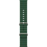 Quse Ocean Loop Silikon Kordon, Apple Watch Series SE/11/10/9/8/7/6/5/4/3 ile Uyumlu, 42mm/41mm/40mm/38mm, Çam Yeşili - (Series 10 42Mm) - 41Mm - 40Mm - 38Mm