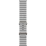 Quse Ocean Loop Silikon Kordon, Apple Watch Series SE/11/10/9/8/7/6/5/4/3 ile Uyumlu, 42mm/41mm/40mm/38mm, Gri - (Series 10 42Mm) - 41Mm - 40Mm - 38Mm