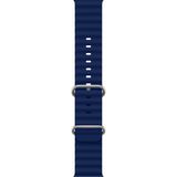 Quse Ocean Loop Silikon Kordon, Apple Watch Series SE/11/10/9/8/7/6/5/4/3 ile Uyumlu, 42mm/41mm/40mm/38mm, Lacivert - (Series 10 42Mm) - 41Mm - 40Mm - 38Mm
