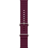 Quse Ocean Loop Silikon Kordon, Apple Watch Series SE/11/10/9/8/7/6/5/4/3 ile Uyumlu, 42mm/41mm/40mm/38mm, Mürdüm - (Series 10 42Mm) - 41Mm - 40Mm - 38Mm